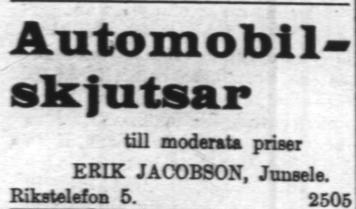9 juli jacobsson första bil